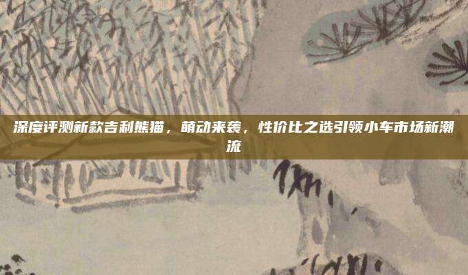 深度评测新款吉利熊猫,萌动来袭,性价比之选引领小车市场新潮流
