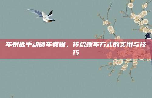 车钥匙手动锁车教程,传统锁车方式的实用与技巧