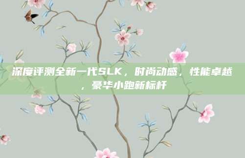 深度评测全新一代SLK,时尚动感,性能卓越,豪华小跑新标杆