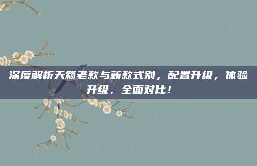 深度解析天籁老款与新款式别，配置升级，体验升级，全面对比！