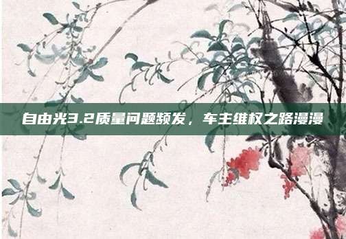 自由光3.2质量问题频发，车主维权之路漫漫