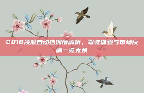 2018凌渡自动挡深度解析，驾驶体验与市场反响一览无余