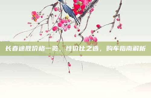 长春途胜价格一览,性价比之选,购车指南解析