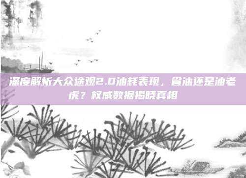 深度解析大众途观2.0油耗表现，省油还是油老虎？权威数据揭晓真相