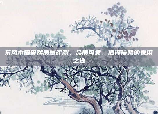 东风本田哥瑞质量评测，品质可靠，值得信赖的家用之选
