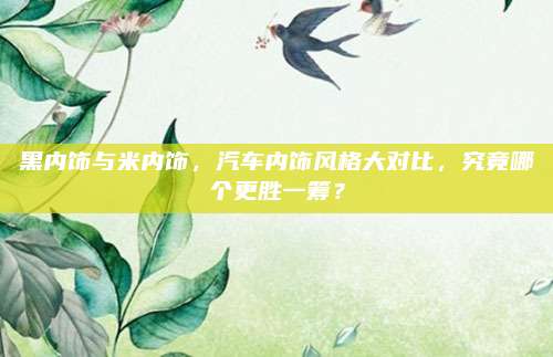 黑内饰与米内饰,汽车内饰风格大对比,究竟哪个更胜一筹?
