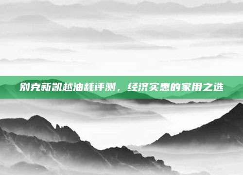 别克新凯越油耗评测，经济实惠的家用之选