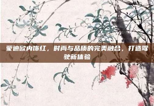 蒙迪欧内饰红，时尚与品质的完美融合，打造驾驶新体验