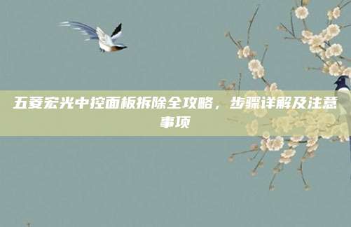 五菱宏光中控面板拆除全攻略，步骤详解及注意事项