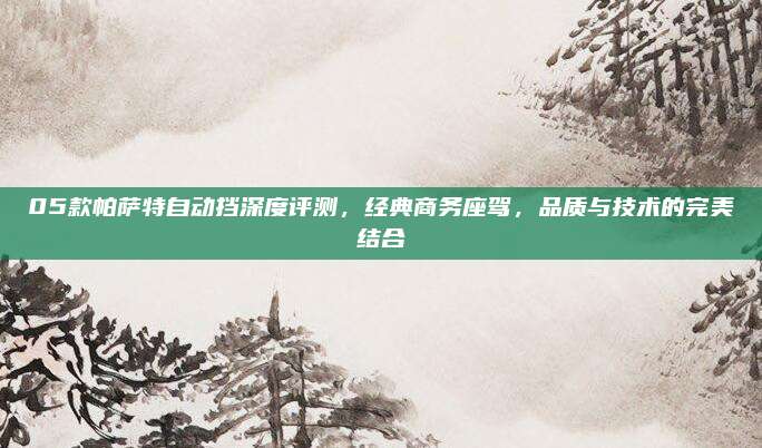 05款帕萨特自动挡深度评测，经典商务座驾，品质与技术的完美结合