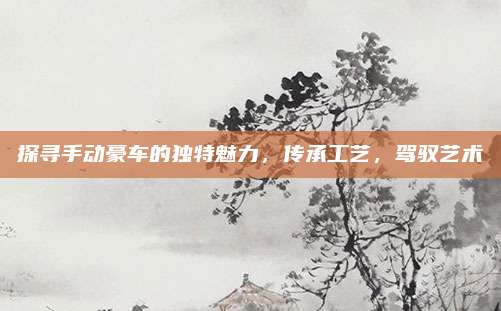 探寻手动豪车的独特魅力,传承工艺,驾驭艺术