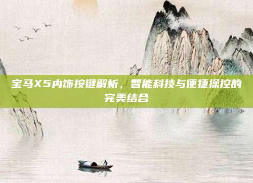 宝马X5内饰按键解析,智能科技与便捷操控的完美结合
