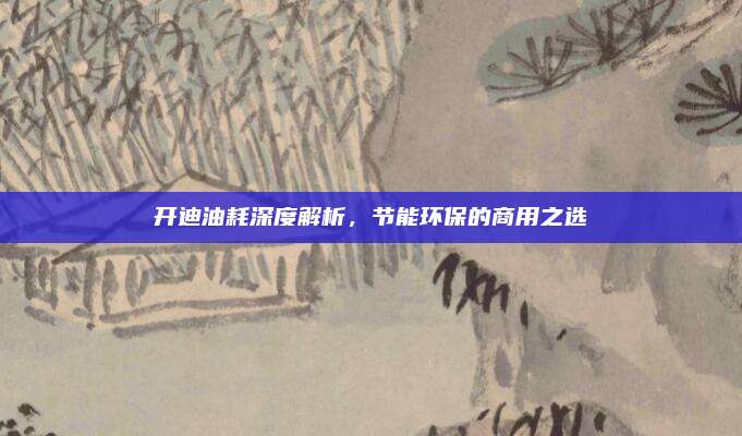 开迪油耗深度解析,节能环保的商用之选