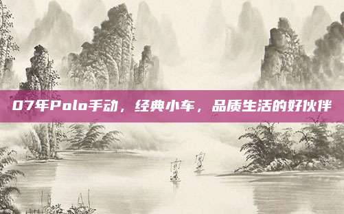 07年Polo手动,经典小车,品质生活的好伙伴