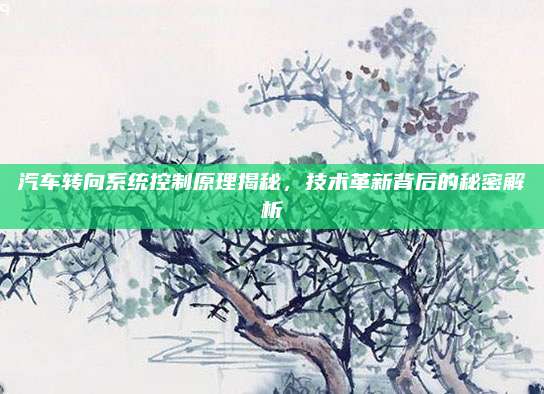 汽车转向系统控制原理揭秘,技术革新背后的秘密解析