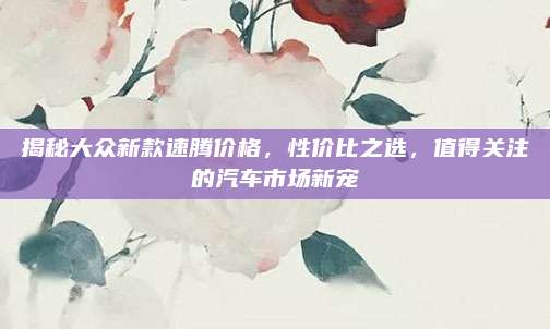揭秘大众新款速腾价格，性价比之选，值得关注的汽车市场新宠