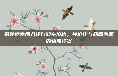 揭秘德龙后八轮自卸车价格，性价比与品质兼顾的物流神器