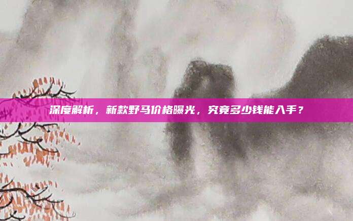 深度解析,新款野马价格曝光,究竟多少钱能入手?