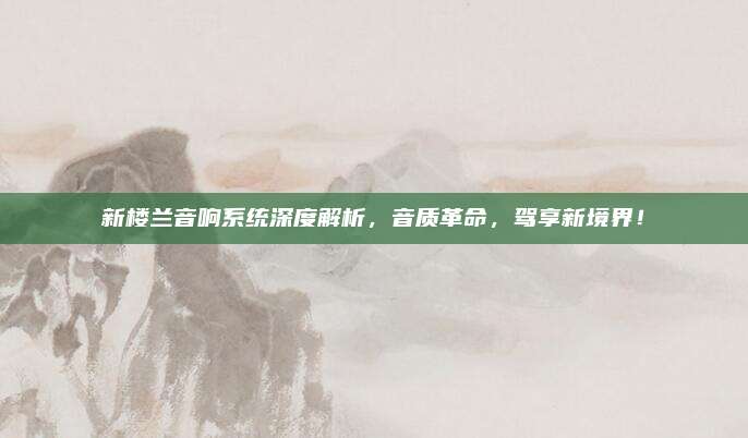 新楼兰音响系统深度解析,音质革命,驾享新境界!