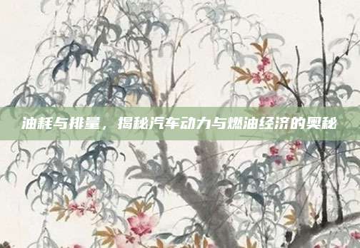 油耗与排量,揭秘汽车动力与燃油经济的奥秘