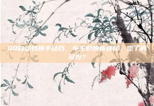 QQ自动挡换手动挡，车主们的新选择，您了解多少？