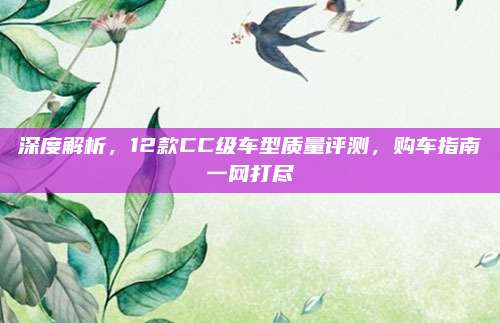 深度解析,12款CC级车型质量评测,购车指南一网打尽