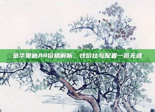 金华奥迪A4价格解析,性价比与配置一览无遗