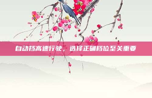 自动挡高速行驶，选择正确档位至关重要