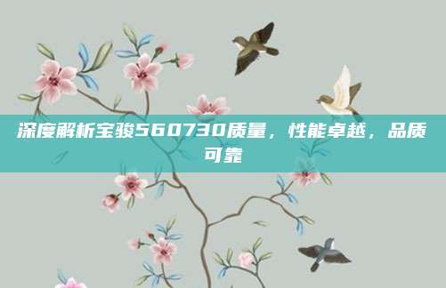 深度解析宝骏560730质量，性能卓越，品质可靠