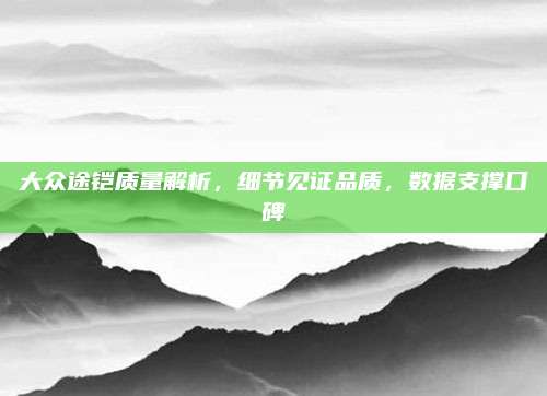 大众途铠质量解析,细节见证品质,数据支撑口碑