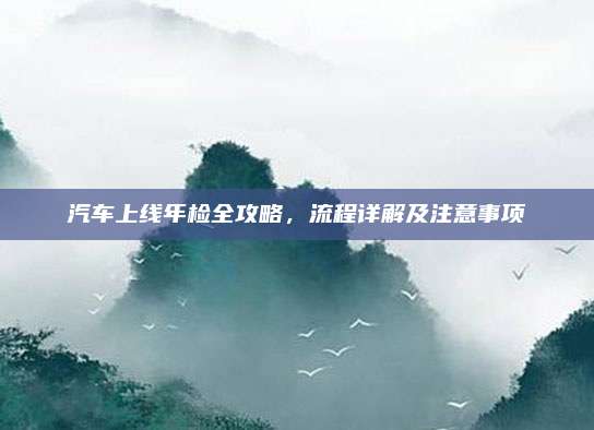 汽车上线年检全攻略,流程详解及注意事项