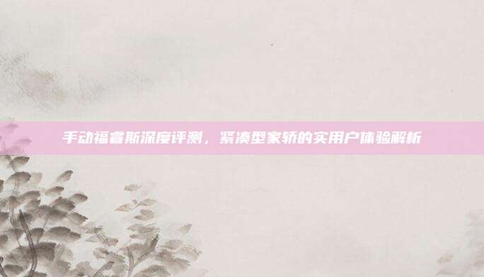 手动福睿斯深度评测,紧凑型家轿的实用户体验解析
