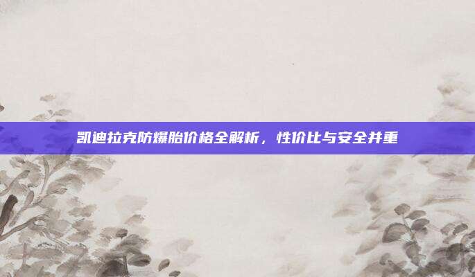 凯迪拉克防爆胎价格全解析，性价比与安全并重