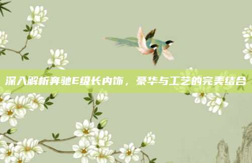 深入解析奔驰E级长内饰,豪华与工艺的完美结合