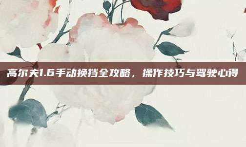 高尔夫1.6手动换挡全攻略,操作技巧与驾驶心得