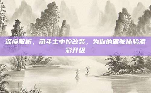 深度解析,角斗士中控改装,为你的驾驶体验添彩升级