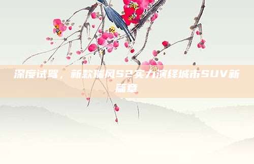 深度试驾,新款瑞风S2实力演绎城市SUV新篇章