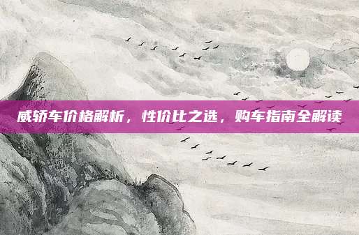 威轿车价格解析，性价比之选，购车指南全解读