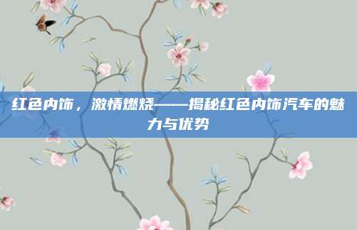红色内饰，激情燃烧——揭秘红色内饰汽车的魅力与优势
