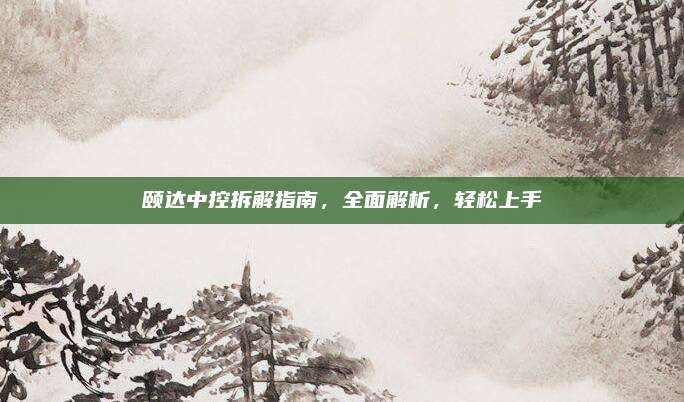 颐达中控拆解指南，全面解析，轻松上手
