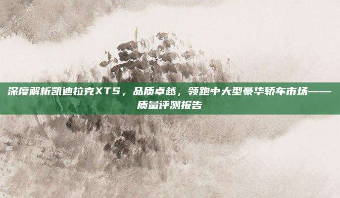 深度解析凯迪拉克XTS,品质卓越,领跑中大型豪华轿车市场——质量评测报告