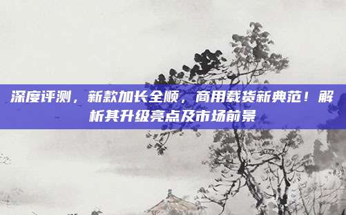 深度评测，新款加长全顺，商用载货新典范！解析其升级亮点及市场前景