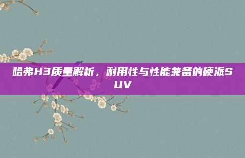 哈弗H3质量解析，耐用性与性能兼备的硬派SUV