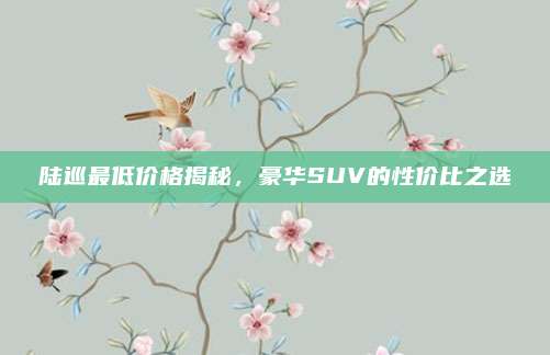 陆巡最低价格揭秘,豪华SUV的性价比之选
