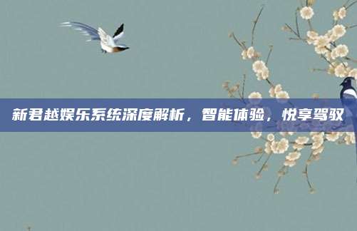 新君越娱乐系统深度解析，智能体验，悦享驾驭
