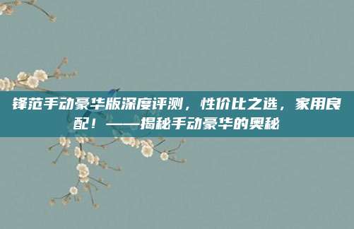 锋范手动豪华版深度评测，性价比之选，家用良配！——揭秘手动豪华的奥秘