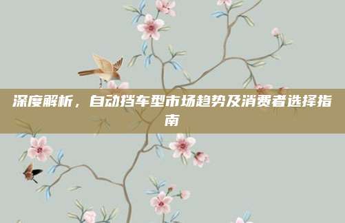 深度解析，自动挡车型市场趋势及消费者选择指南