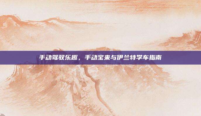 手动驾驭乐趣，手动宝来与伊兰特学车指南
