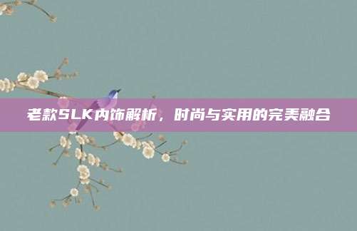 老款SLK内饰解析，时尚与实用的完美融合