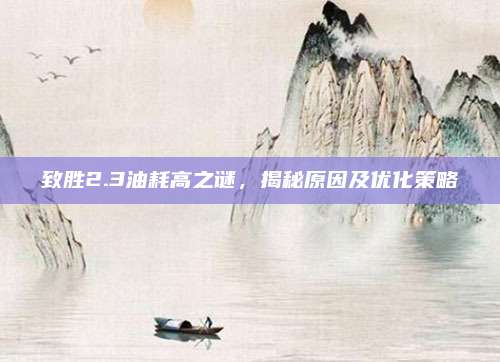 致胜2.3油耗高之谜，揭秘原因及优化策略